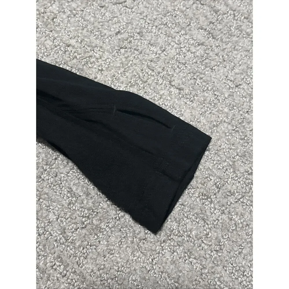 Lululemon Women’s Love Long Sleeve Running Shirt Scoop Bottom Hem Black Size 2